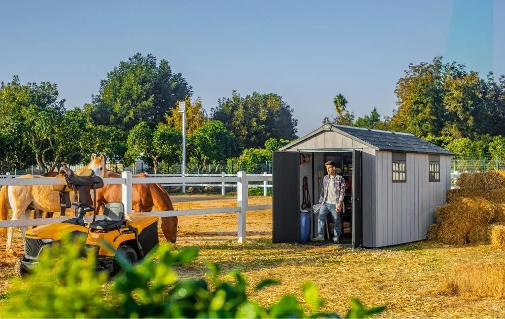 Keter Oakland 7.5 x 13 ft Duotech Steel Reinforced Storage Shed