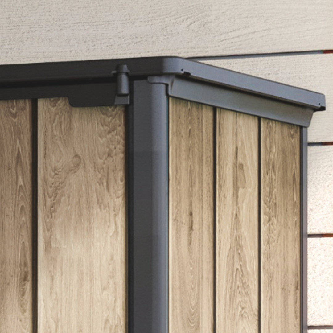 Keter Signature Collection Vertical Storage Shed, Ashwood